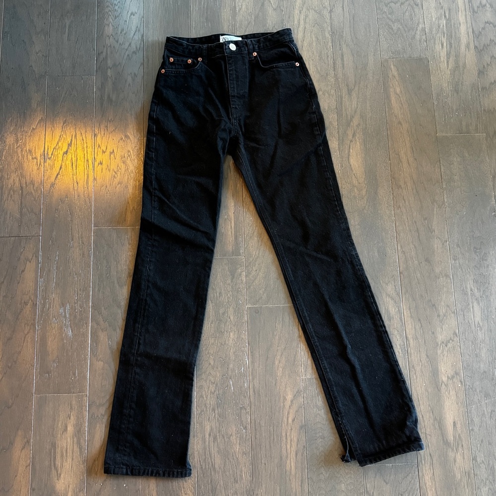 black zara jeans size 4